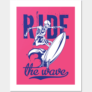 ride the wave Posters and Art